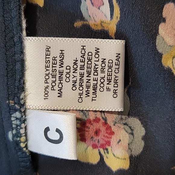 LOFT small green floral midi dress - Picture 5 of 5